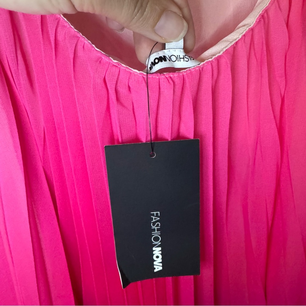 Elegant Pink and Purple Ombre Halter Maxi Dress - Picture 6 of 15